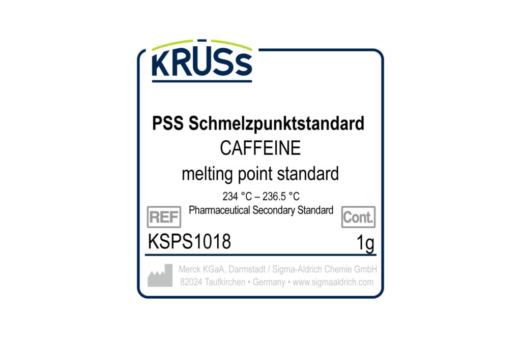 Schmelzpunktmessung-Koffein-Referenz-PSS-Standard-Kalibrierung