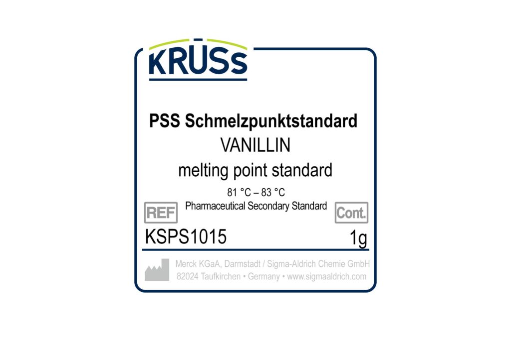 Schmelzpunktmessung-Vanillin-Referenz-PSS-Standard-Kalibrierung