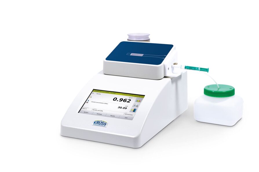 Density meter-U-tube oscillator-Luer-syringe-sample-manual-Kruess